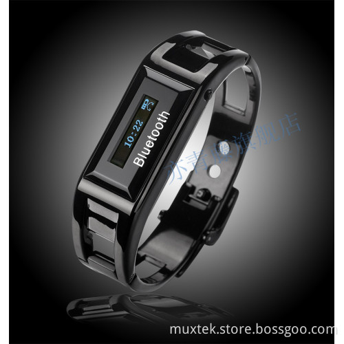 Stainless Steel Bluetooth Handsfree Bracelet Watch, Smart Watch